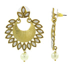 Dainty Chandbali Pearl Antique 18K Gold Plated Earring For Women Bulk
