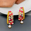 Kundan CZ Filigree Antique Pink 22K Gold Dangler Earring Women Bulk