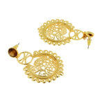Large Statement Filigree Chaand Bali Golden Gold Jhumki Earring Bulk