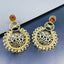 Large Statement Filigree Chaand Bali Golden Gold Jhumki Earring Bulk