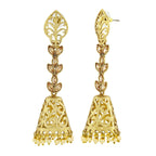 Designer Kundan Pearl 18K Gold Dangle Jhumki Earring Girls Women Bulk