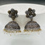 Flower Gold Rhodium Oxidized German Silver Jaipur Jhumki Earring Bulk