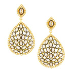 Filigree 18K Gold Filigree Crystal CZ Dangle Drop Earring Bulk