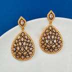 Filigree 18K Gold Filigree Crystal CZ Dangle Drop Earring Bulk