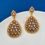Filigree 18K Gold Filigree Crystal CZ Dangle Drop Earring Bulk