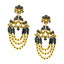 Design 18K Gold Black Crystal CZ Beads Chandelier Earring Bulk