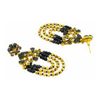 Design 18K Gold Black Crystal CZ Beads Chandelier Earring Bulk