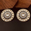 Fire Large Black Round Kundan Meenakari Stud Earring Girls Bulk