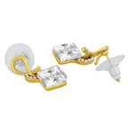Aaa Crystal American Diamond Silver 18K Gold Stud Earring Girls Bulk