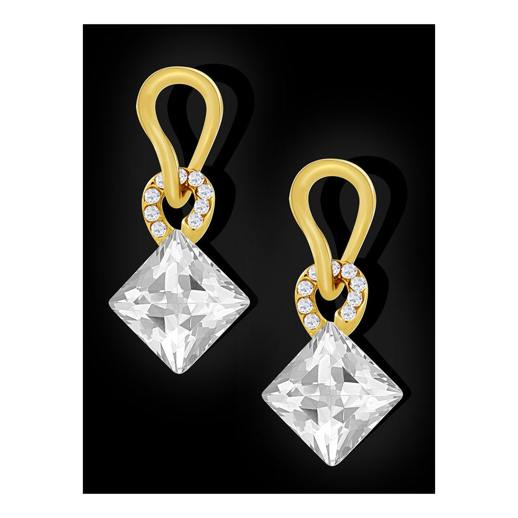 Aaa Crystal American Diamond Silver 18K Gold Stud Earring Girls Bulk