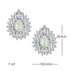 Leaf Drop Aaa Crystal American Diamond White Stud Earring Girls Bulk