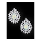 Leaf Drop Aaa Crystal American Diamond White Stud Earring Girls Bulk