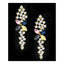 Flower Aaa Crystal CZ 18K Gold Blue Dangle Drop Earring Bulk