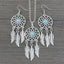 Dream Catcher Feather Oxidised German Silver Blue Pendant Earring Set