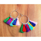 Rainbow Silky Hanging Multicolor Chandbali Earring Bulk