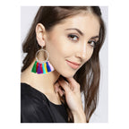 Rainbow Silky Hanging Multicolor Chandbali Earring Bulk