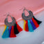 Silky Hanging Filigree Sky Blue Chandbali Dangle Earring Bulk