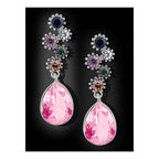 Stylish Drop Aaa Crystal Rhodium Pink Dangle Drop Earring Girls Bulk
