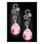 Stylish Drop Aaa Crystal Rhodium Pink Dangle Drop Earring Girls Bulk