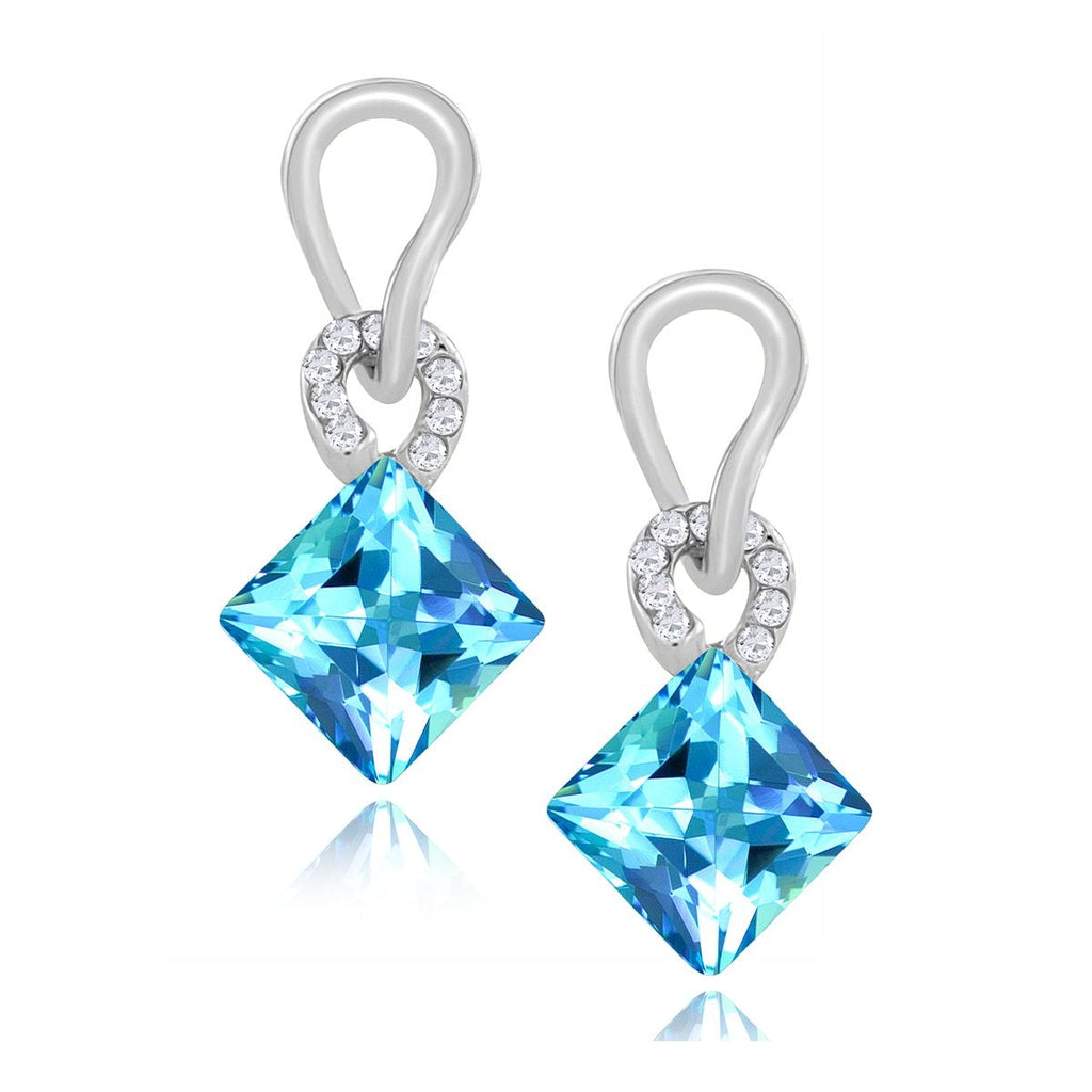Aaa Crystal American Diamond Green Rhodium Stud Earring Girls Bulk