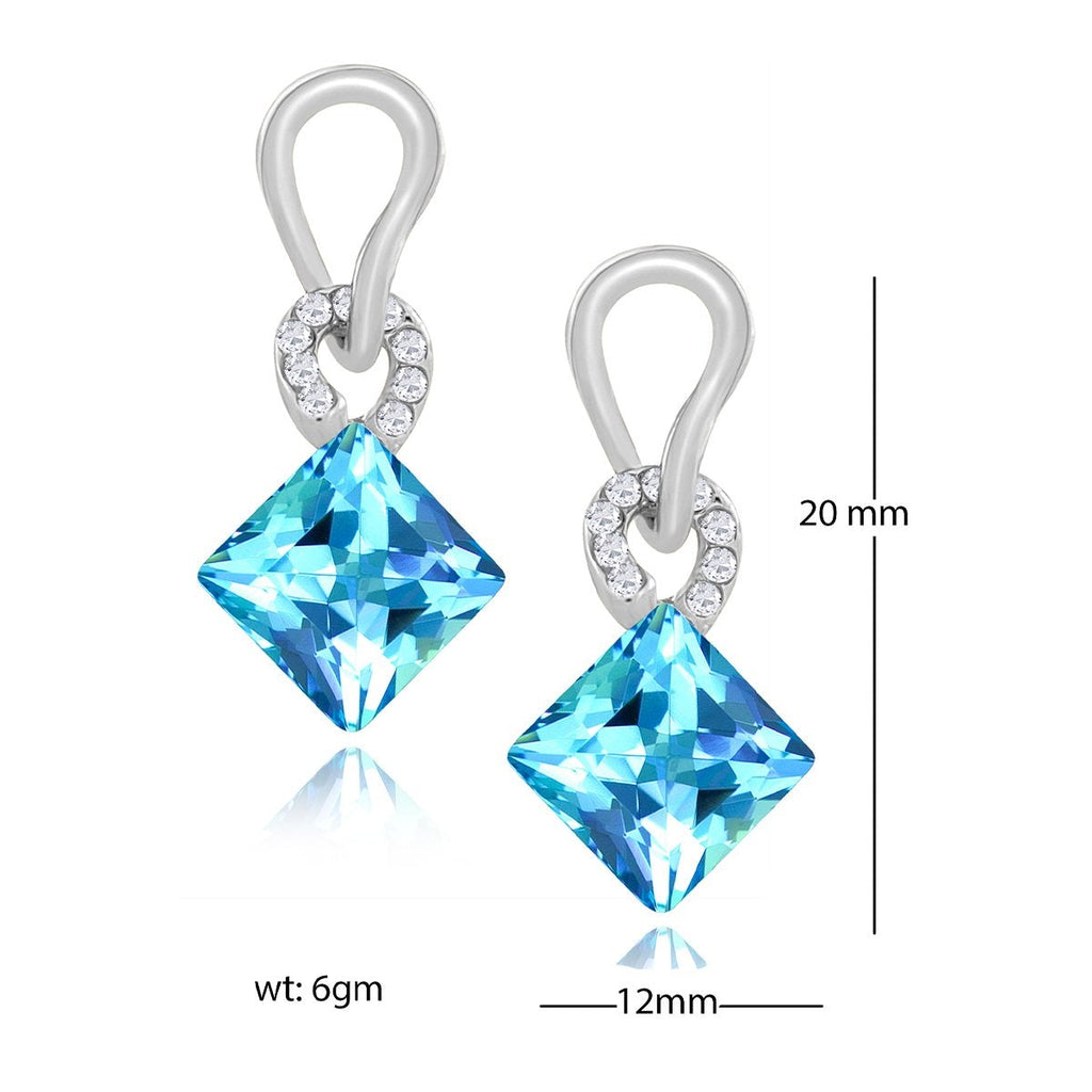 Aaa Crystal American Diamond Green Rhodium Stud Earring Girls Bulk