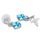 Aaa Crystal American Diamond Green Rhodium Stud Earring Girls Bulk