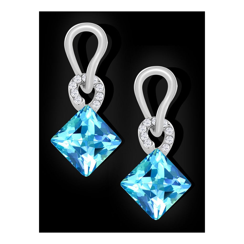Aaa Crystal American Diamond Green Rhodium Stud Earring Girls Bulk
