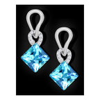 Aaa Crystal American Diamond Green Rhodium Stud Earring Girls Bulk