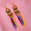 Bohemian Slim Multicolor Rose Gold Hanging Dangle Earring Bulk