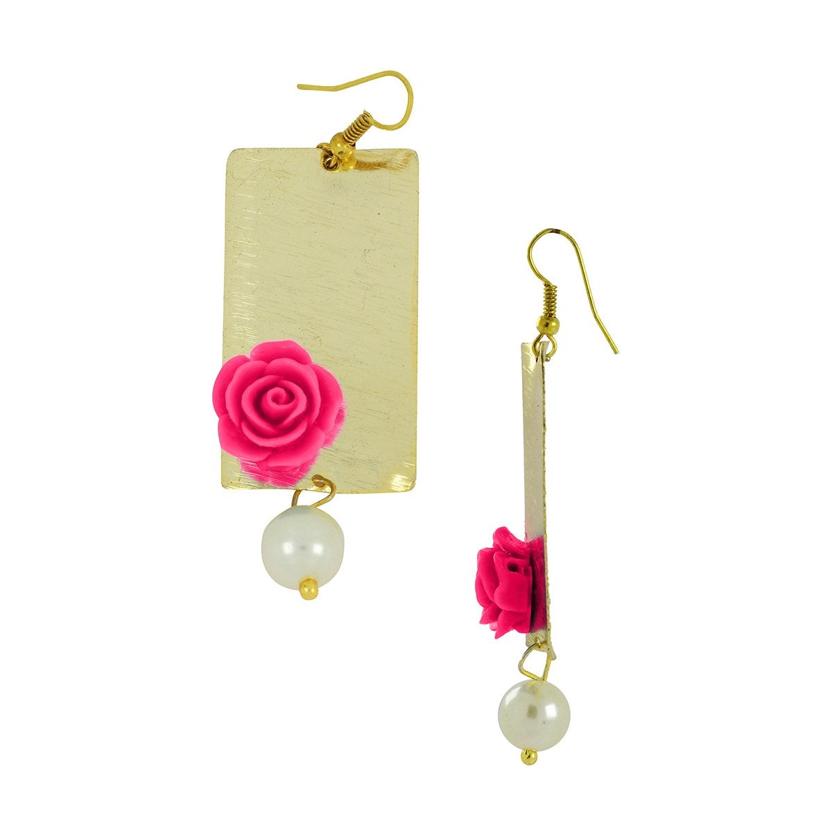Daily Dangling 18K Gold Pink Rose Pearl Dangle Drop Earring Bulk Secondary image