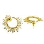 Filigree 18K Gold Crystal CZ Chandbali Dangle Earring Bulk