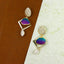 Handmade Painted Beach Shells Multi Dangle Drop Earrings Girls Bulk