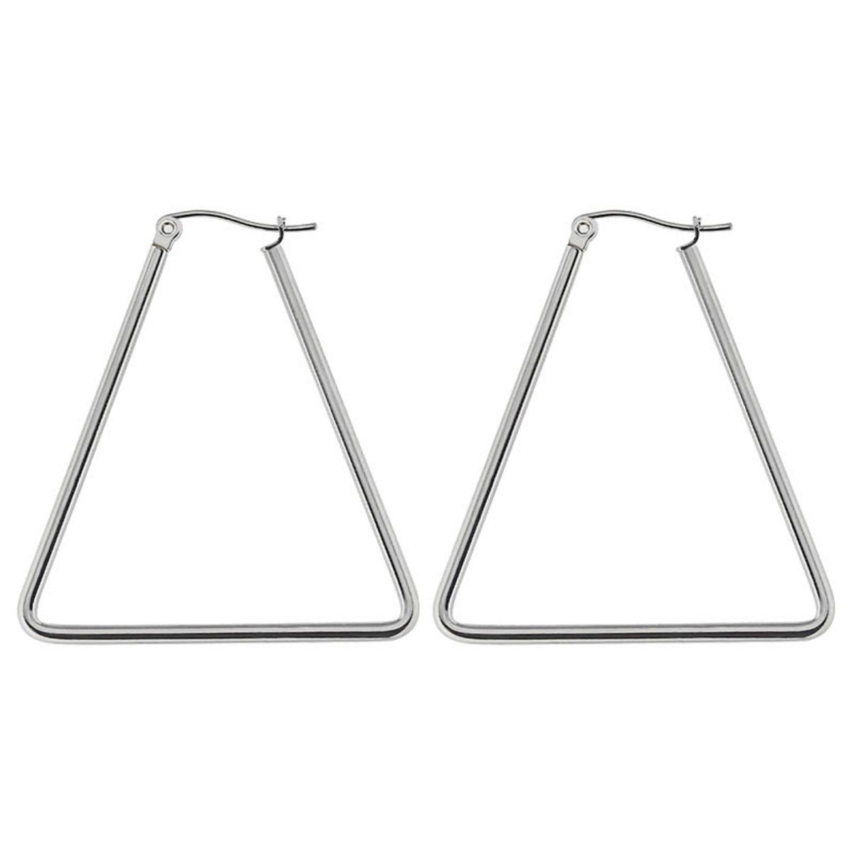 Triangle Wire Hoop Silver 316L Stainless Steel Earring Bulk Secondary image