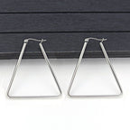 Triangle Wire Hoop Silver 316L Stainless Steel Earring Bulk