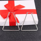 Triangle Wire Hoop Silver 316L Stainless Steel Earring Bulk