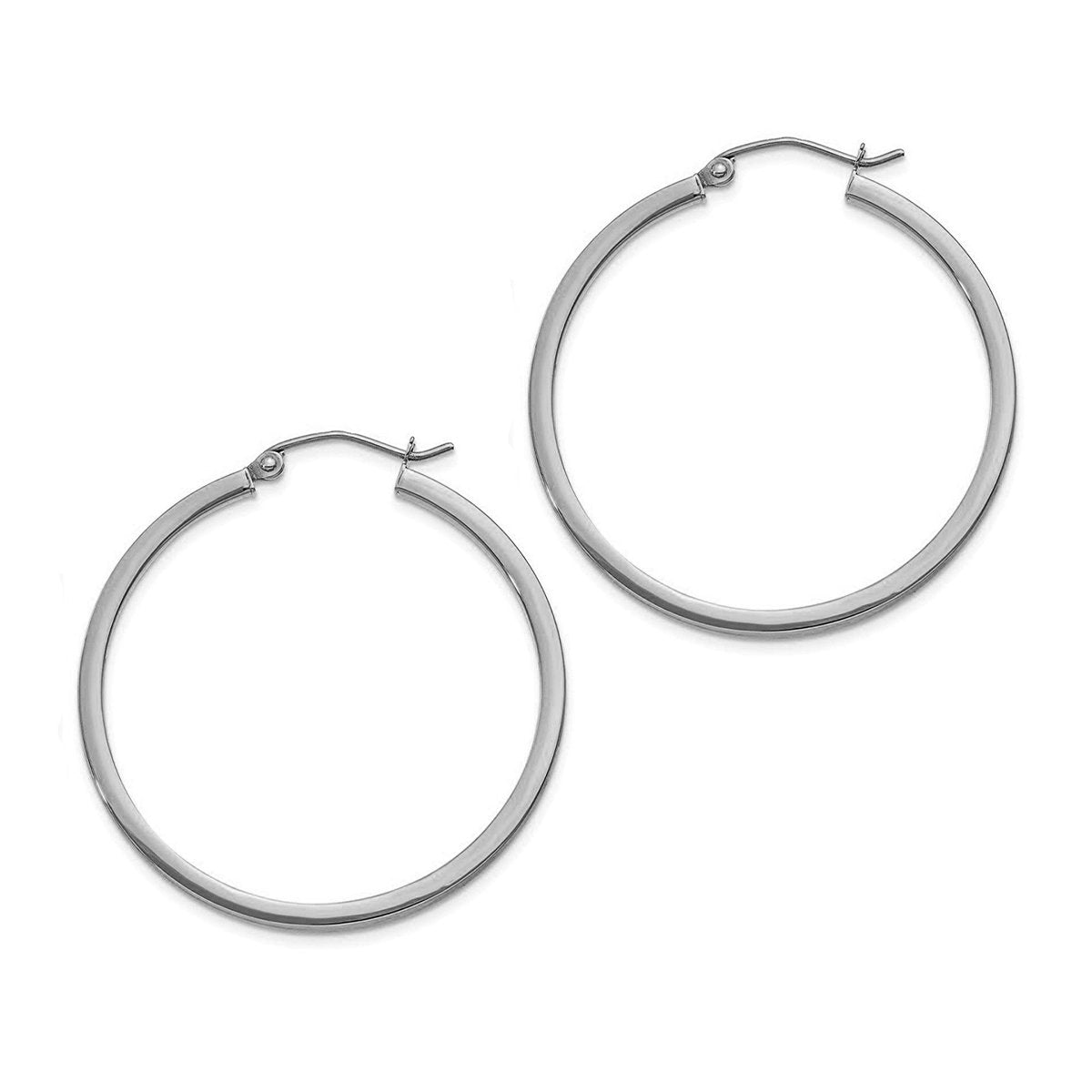 Round Wire Hoop Silver 316L Stainless Steel Earring Bulk Main image