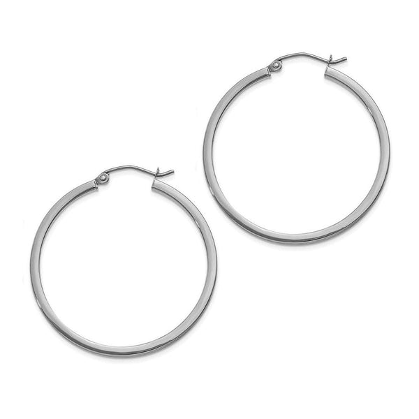 Round Wire Hoop Silver 316L Stainless Steel Earring Bulk Main image