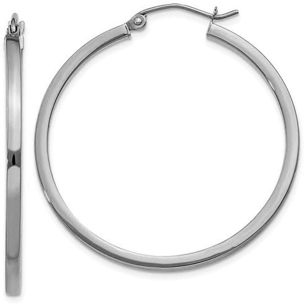 Round Wire Hoop Silver 316L Stainless Steel Earring Bulk Secondary image