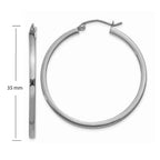 Round Wire Hoop Silver 316L Stainless Steel Earring Bulk