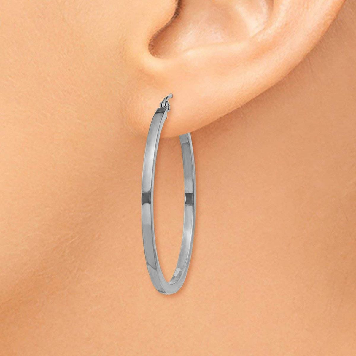 Round Wire Hoop Silver 316L Stainless Steel Earring Bulk
