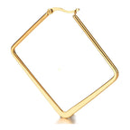 Square Wire Hoop Silver 316L Stainless Steel 18K Gold Earring Bulk