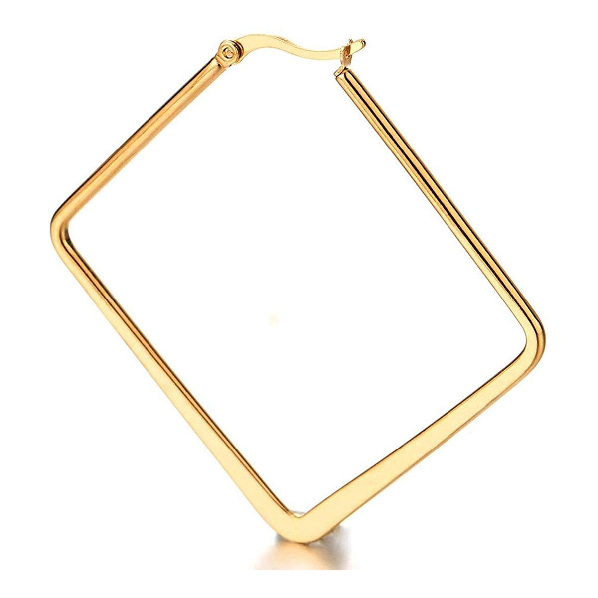 Square Wire Hoop Silver 316L Stainless Steel 18K Gold Earring Bulk