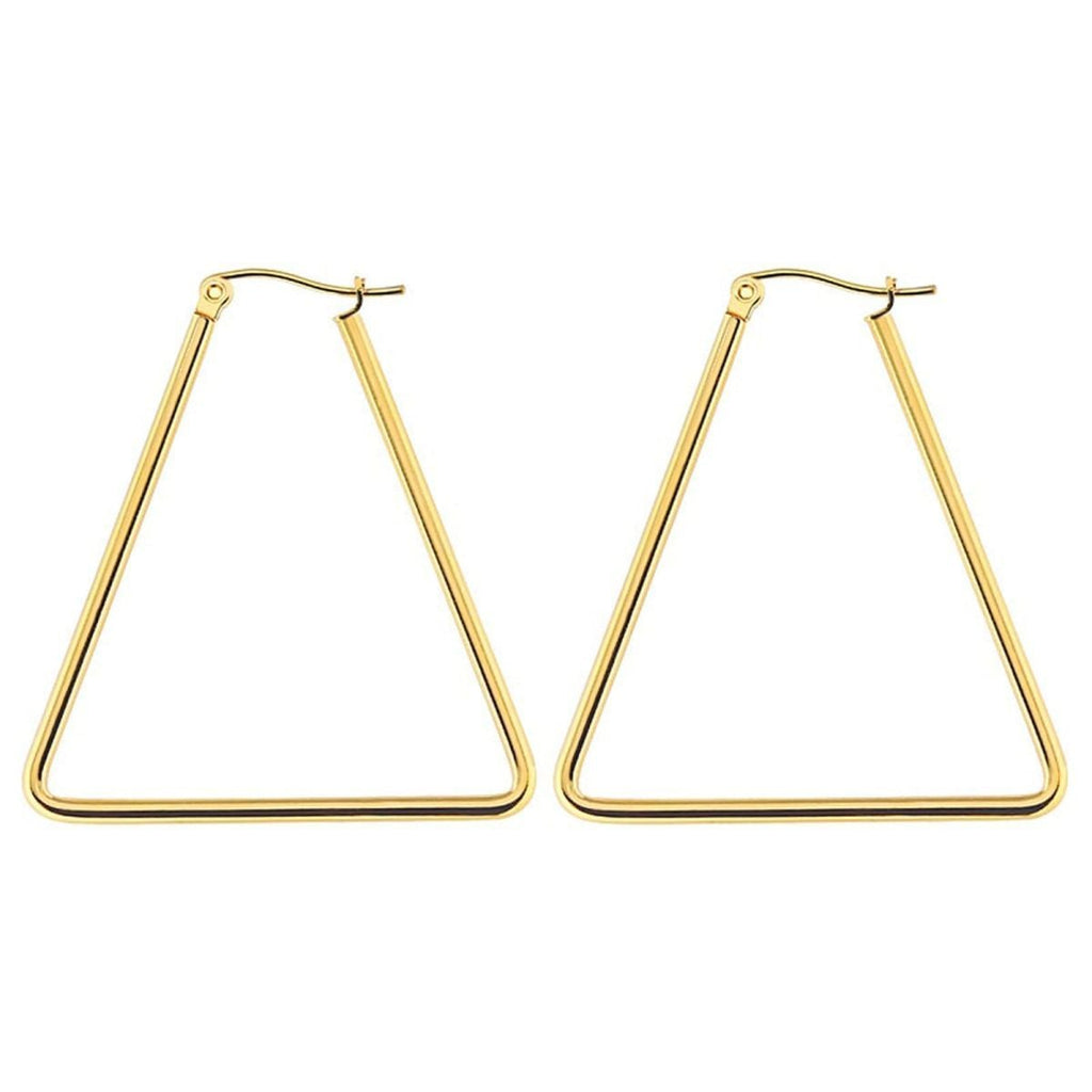 Triangle Wire Hoop Silver 316L Stainless Steel 18K Gold Earring Bulk