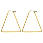 Triangle Wire Hoop Silver 316L Stainless Steel 18K Gold Earring Bulk