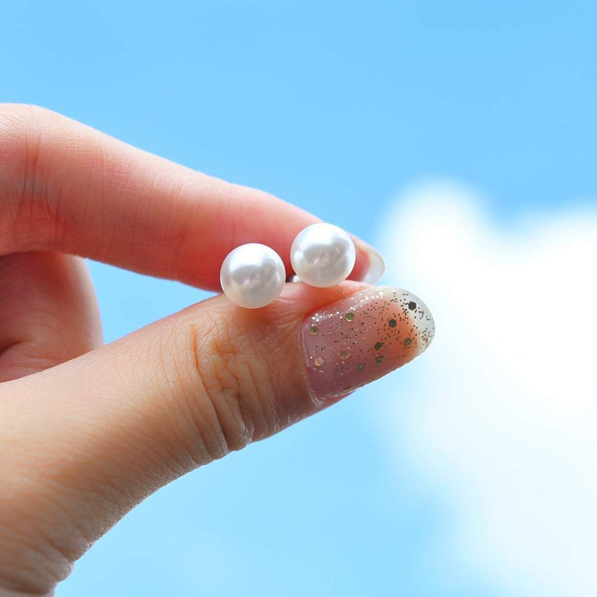 8 Mm Pearl Silver 316L Surgical Stainless Steel Stud Earring Bulk
