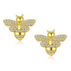 Honey Bee 18K Gold Brass Stud Earring Pair For Women Bulk