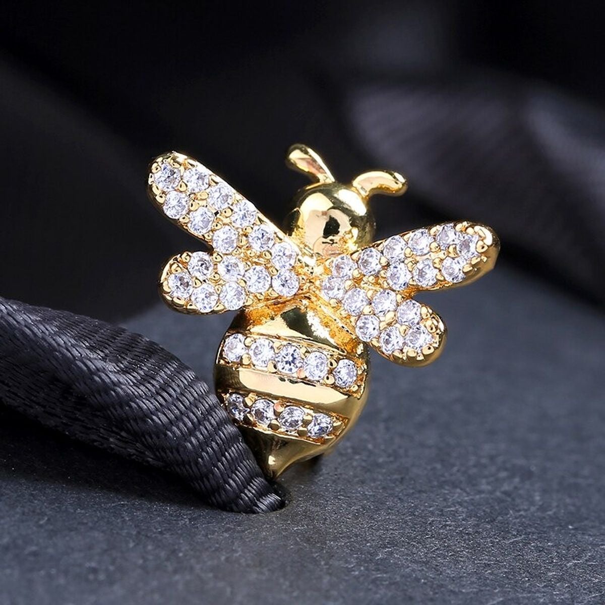 Honey Bee 18K Gold Brass Stud Earring Pair For Women Bulk