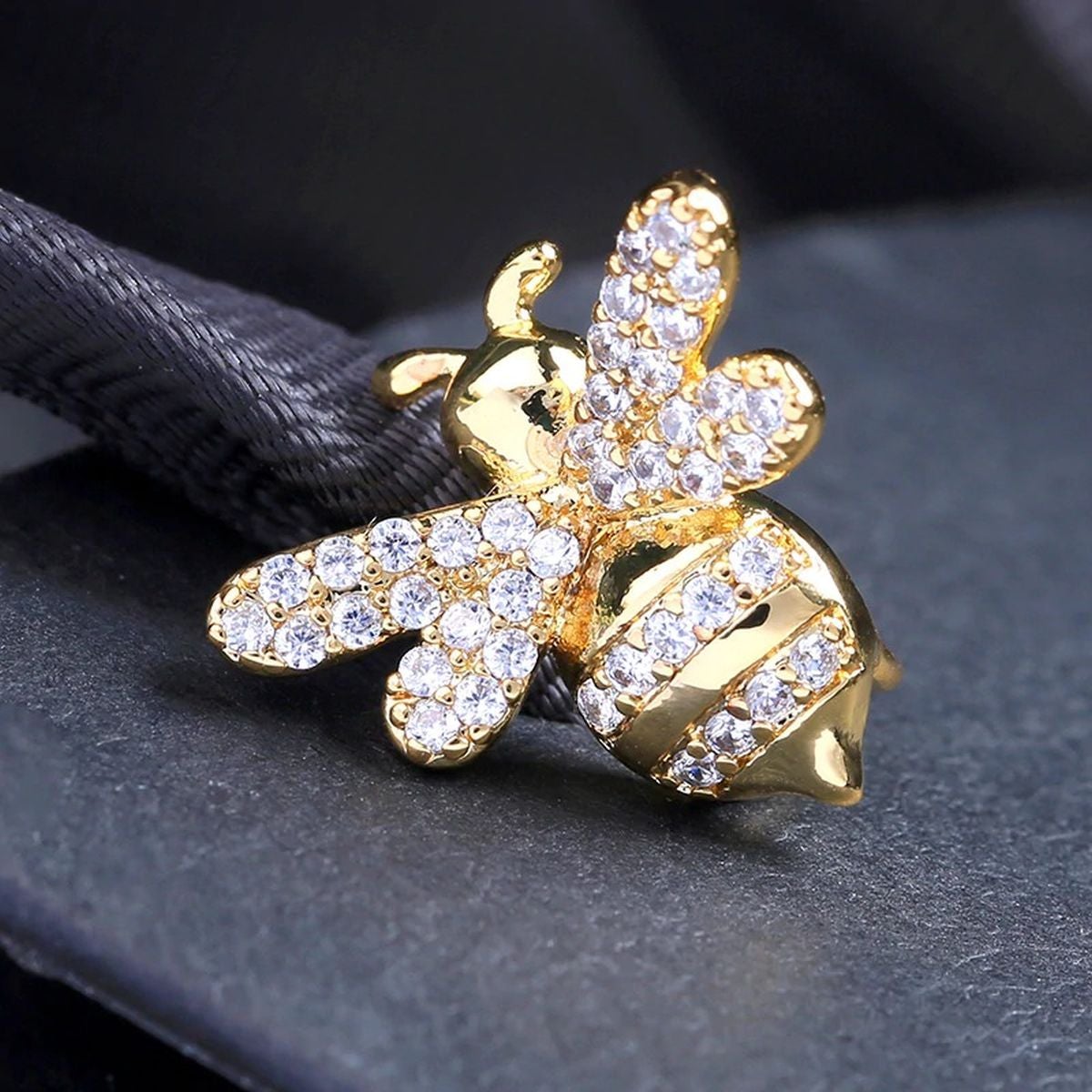 Honey Bee 18K Gold Brass Stud Earring Pair For Women Bulk