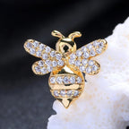 Honey Bee 18K Gold Brass Stud Earring Pair For Women Bulk
