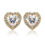 Heart Gold Earring Pair For Women Bulk